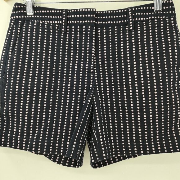 Lands End Not-Too-Low-Rise Polka Dot Shorts Size 2 Stretch Pockets Casual Retro - Picture 8 of 12